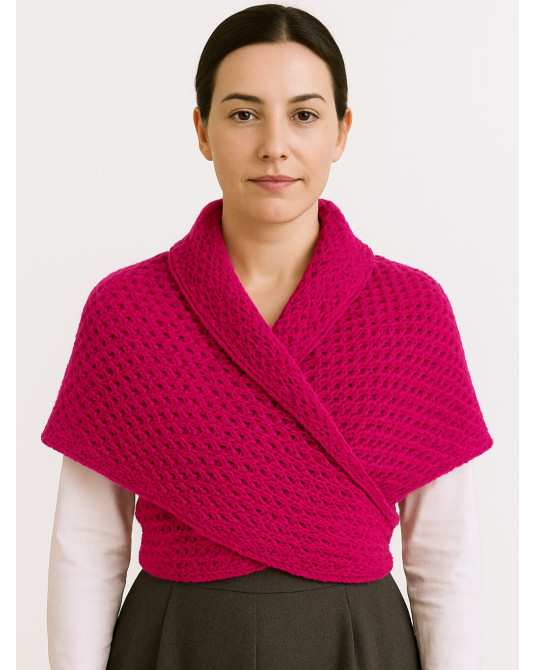 Toquilla Lana Aldeana Mujer Rosa Fucsia - Trajes Regionales Vascos