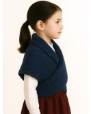 Toquilla de Lana Aldeana Niña Azul marino - Trajes tradicionales Vascos
