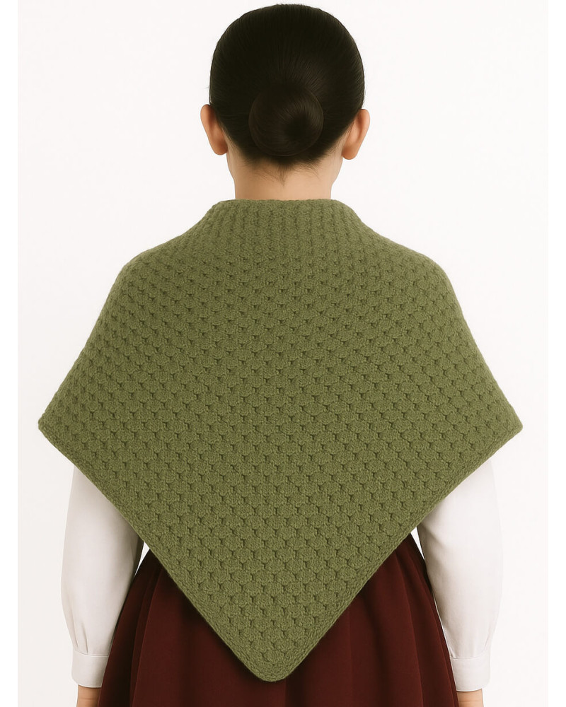 Toquilla de Lana Aldeana Niña Verde - Trajes Regionales Vascos Toquilla de Lana Aldeana Niña Verde - Trajes Regionales Vascos