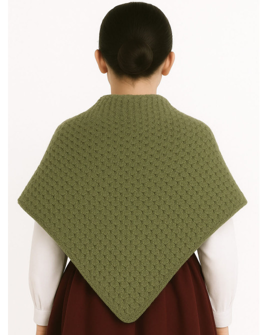 Toquilla de Lana Aldeana Niña Verde - Trajes Regionales Vascos
