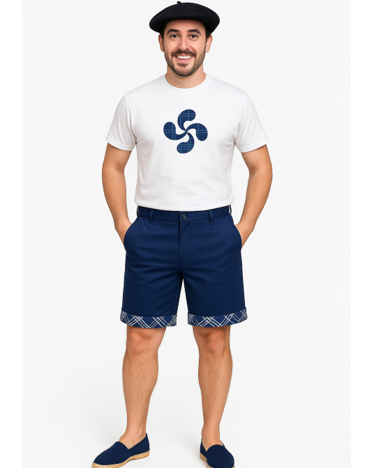 Pantalon Mahon Cuadros Corto Adulto - Pantalones arrantzale fiestas - Trajes Vascos