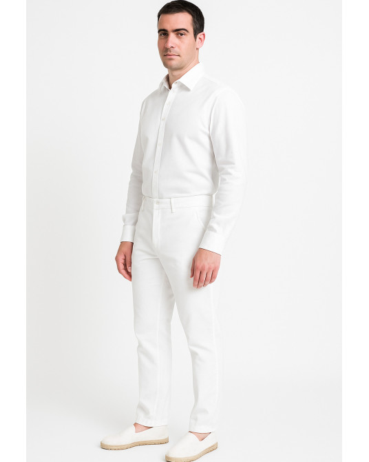 Pantalon blanco Dantzari hombre - Pantalones Sanfermines - Trajes Vascos