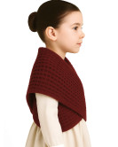 Toquilla de Lana Aldeana Niña Granate - Trajes Regionales Vascos