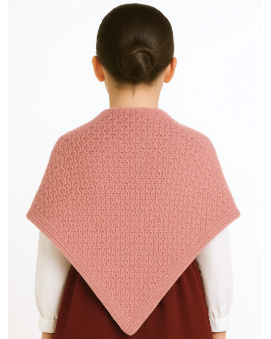 Toquilla de Lana Aldeana Niña Rosa Salmon - Trajes Regionales Vascos