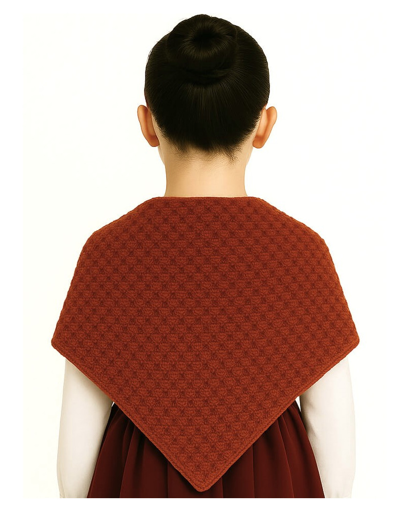Toquilla de Lana Aldeana Niña Teja - Trajes Regionales Vascos