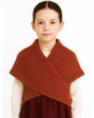 Toquilla de Lana Aldeana Niña Naranja - Trajes Regionales Vascos