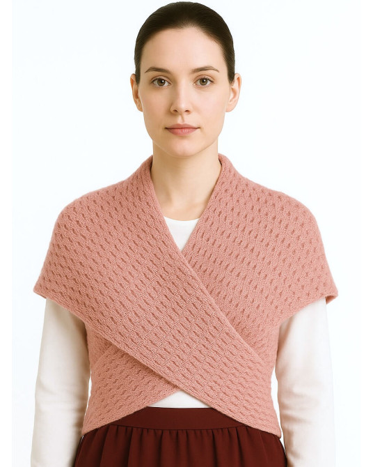 Toquilla de Lana Aldeana Mujer Rosa Salmon - Trajes Tradicionales Vascos
