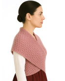 Toquilla de Lana Neska Mujer Rosa Salmon - Trajes Euskal Jantziak