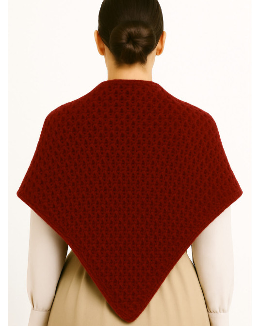 Toquilla de Lana Aldeana Mujer Granate - Trajes Regionales Vascos
