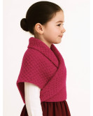 Toquilla de Lana Aldeana Niña Rosa Fucsia - Trajes Regionales Vascos