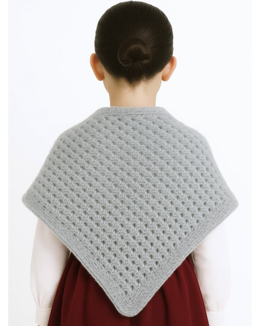 Toquilla de Lana Aldeana Niña Gris - Trajes Regionales Vascos