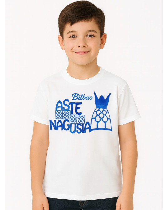 Camiseta Aste Nagusia Baldosa Bilbao Marijaia - Camisetas fiestas niño