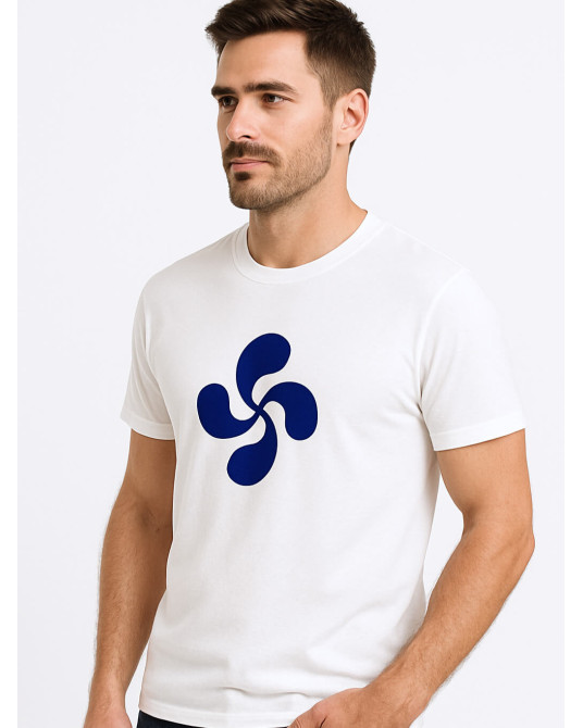 Camiseta Lauburu Azul Arrantzale Chico - Trajes Regionales Vascos