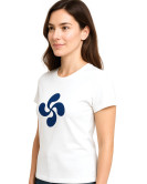 Camiseta Lauburu Azul Arrantzale Chica - Trajes Regionales Vascos
