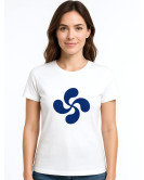 Camiseta Lauburu Azul Arrantzale Mujer - Trajes Regionales Vascos