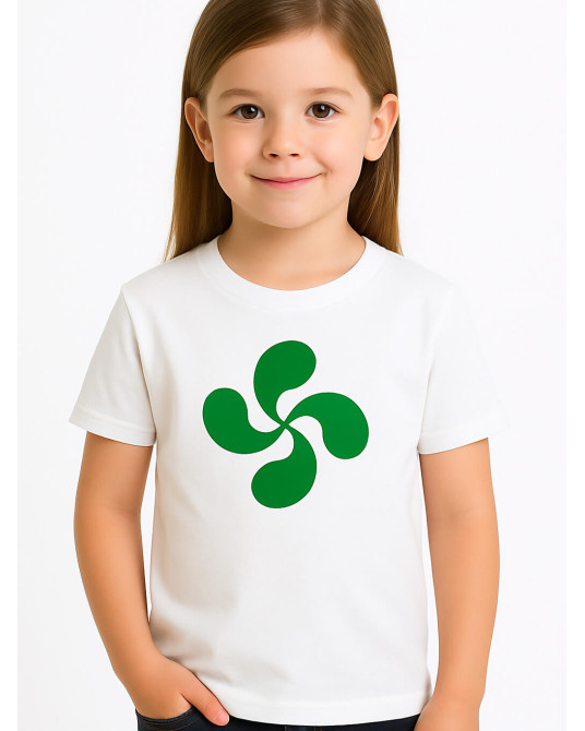 Camiseta Lauburu Verde Niña - Trajes Regionales Vascos