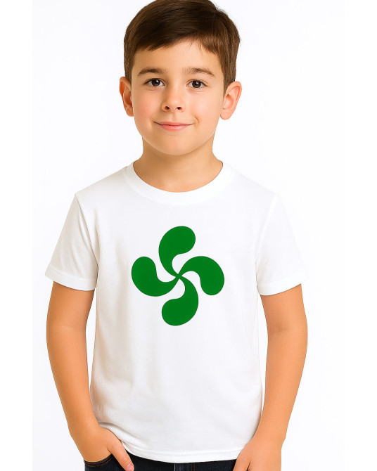 Camiseta Lauburu Verde Niño - Trajes Regionales vascos