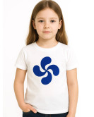 Camiseta Lauburu Azul Arrantzale Niña - Trajes Regionales