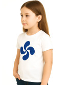Camiseta Lauburu Azul Arrantzale Niña Euskal Jantziak