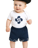 Pantalon Mahon cuadros corto Bebe - Trajes Tradicionales Vascos