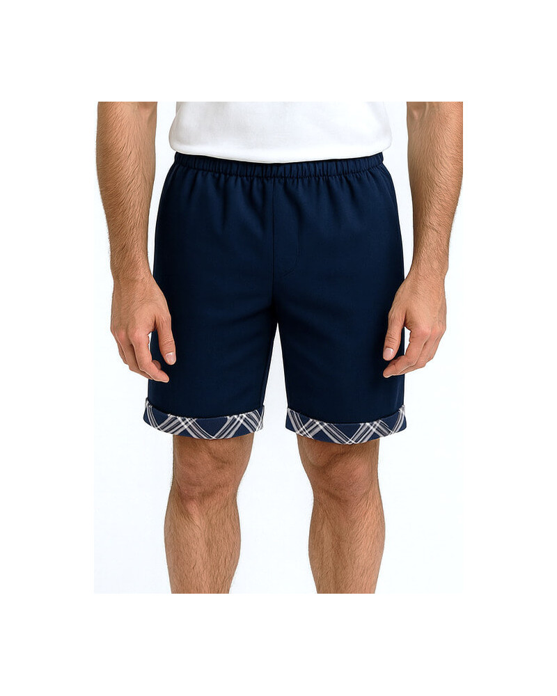 Pantalon Mahon corto Cuadros Arrantzale Hombre - Trajes Regionales Vascos