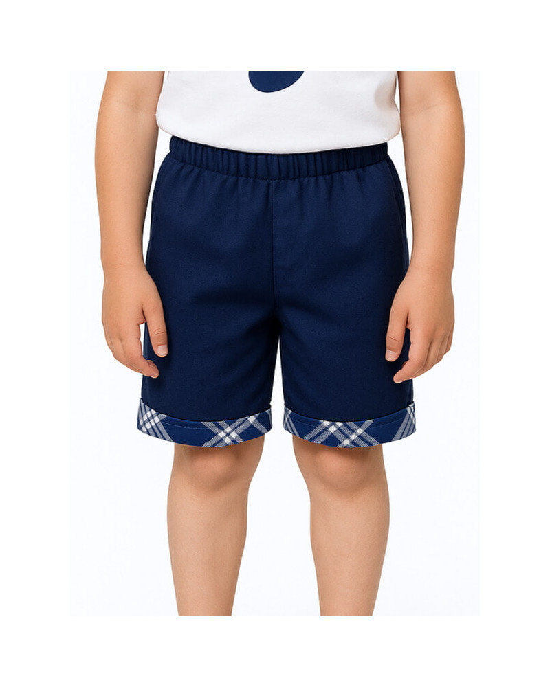 Pantalon Mahon corto Cuadros Arrantzale infantil - Trajes Regionales Vascos Pantalon Mahon corto Cuadros Arrantzale infantil - Trajes Regionales Vascos