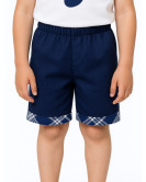 Pantalon Mahon corto Cuadros Arrantzale infantil - Trajes Regionales Vascos