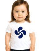 Camiseta Lauburu Azul Blanca Bebe - Trajes Regionales