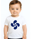 Camiseta Lauburu Azul Blanca Bebe - Trajes Regionales