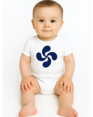 Body Lauburu Azul Bebe Blanco - Euskal Jantziak