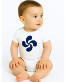 Body Lauburu Azul Bebe Blanco - Trajes regionales vascos