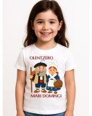 Olentzero eta Mari Domingi Kamiseta Umeentzako - Euskal Jantziak