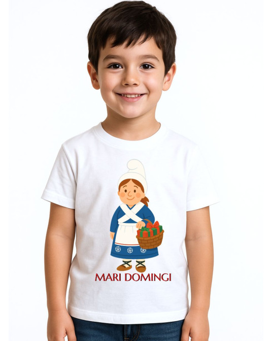 Mari Domingi Umeentzako Kamiseta - Euskal Jantziak