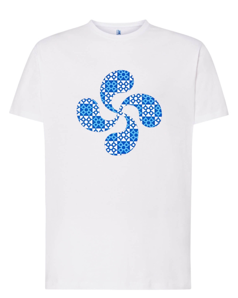 Camiseta Lauburu Baldosa Bilbao Blanca Hombre