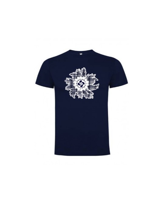 Camiseta Infantil Eguzkilore Lauburu Azul