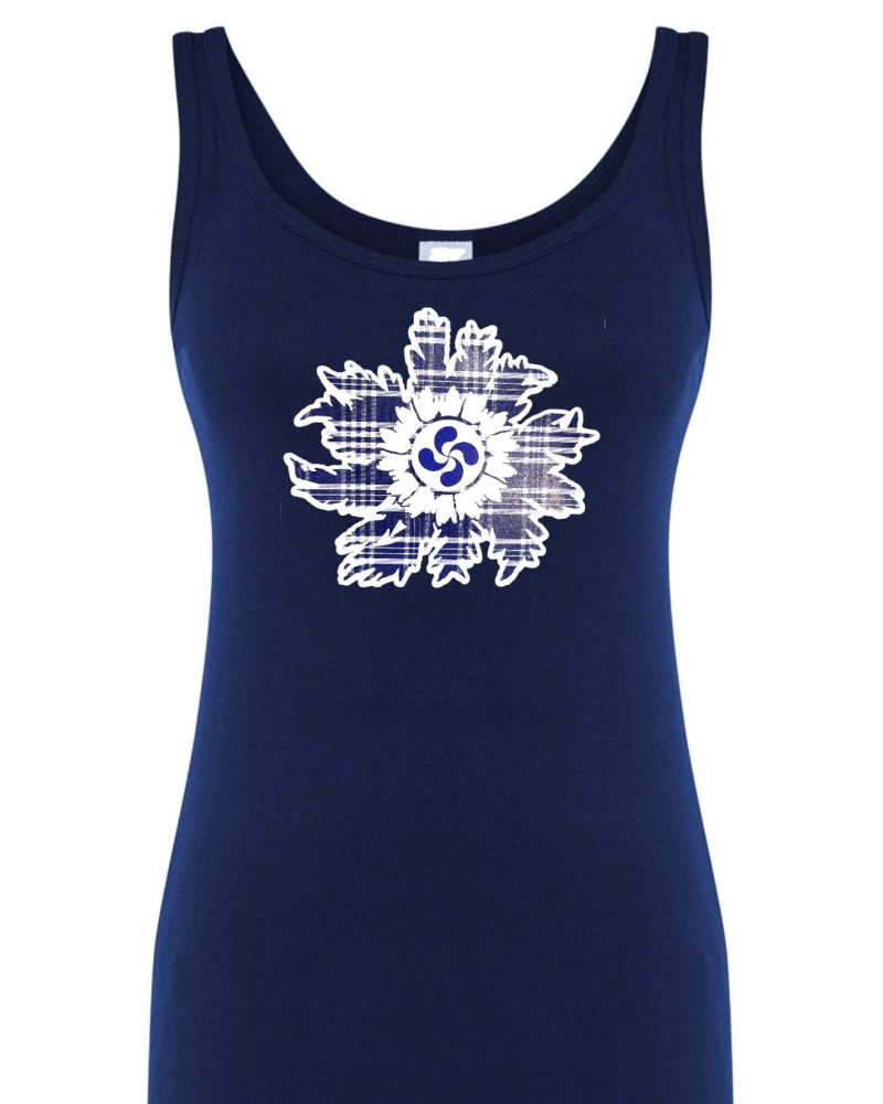 Camiseta Mujer Eguzkilore Lauburu Tirantes Azul