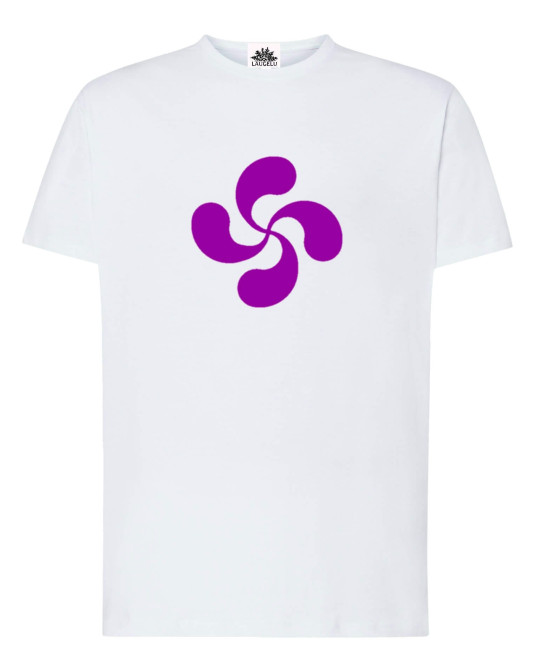 Camiseta Lauburu Morado Blanca infantil - Trajes Regionales