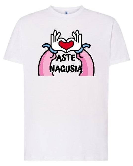 Aste Nagusia Bihotz Kamiseta Gizona - Aste Nagusia Kamisetak