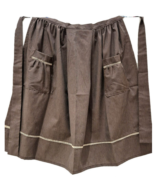 Delantal Casera Marron Largo