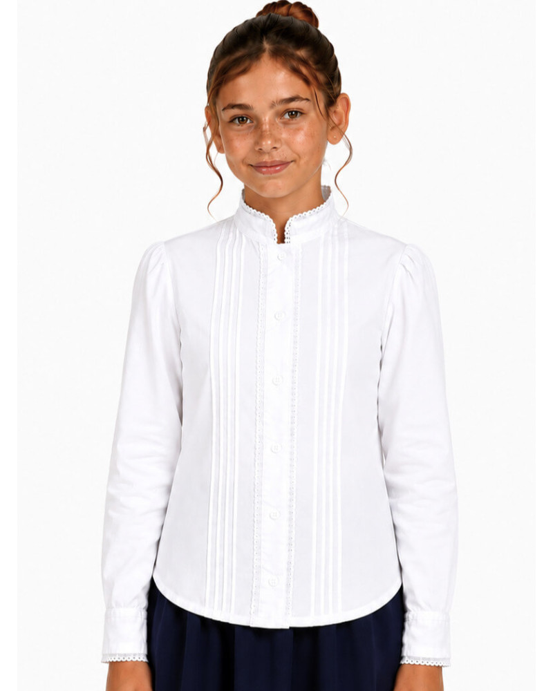 Neska Blusa Zuria Lorzaduna - Jantzi Tradizionalak