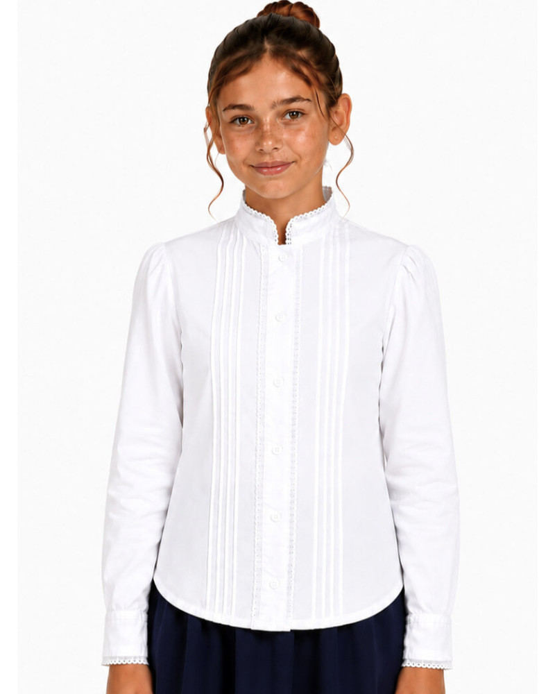 Neska Blusa Zuria Lorzaduna - Jantzi Tradizionalak