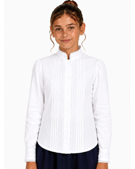 Neska Blusa Zuria Lorzaduna - Jantzi Tradizionalak