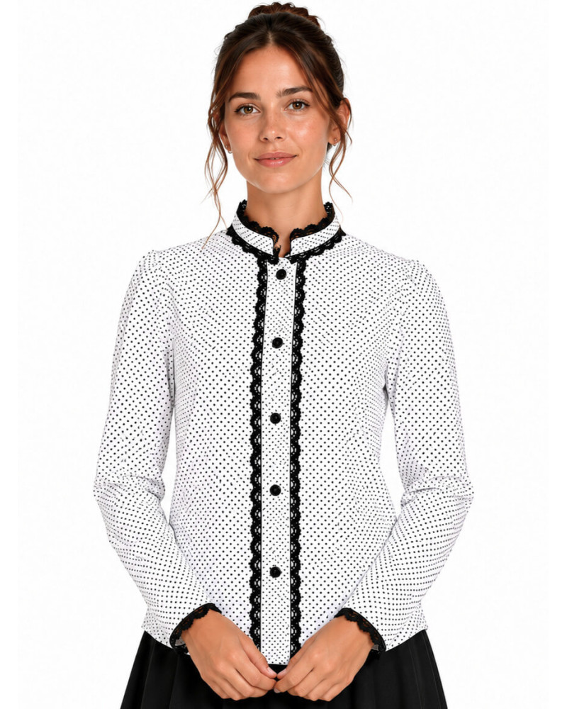 Camisa Casera Motas Blanca Mujer - Trajes tradicionales
