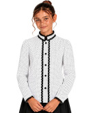 Nesken Etxeko Blusa Zuri Motaduna - Jantzi Tradizionalak