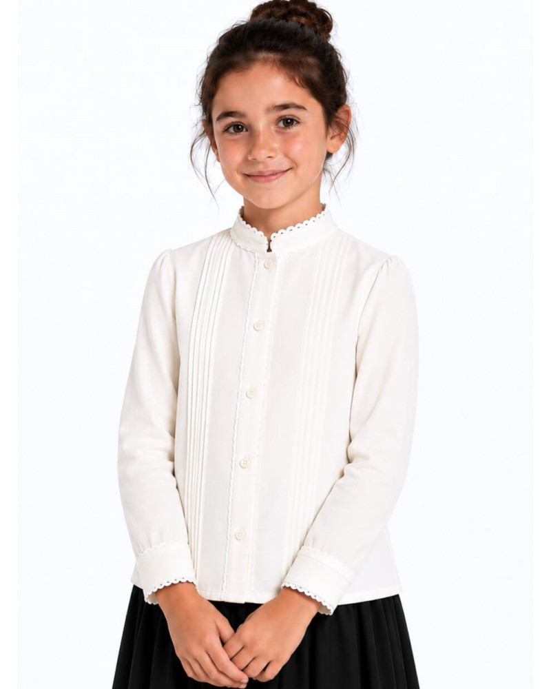 Neska Beige Txindoki Blusa - Euskal Jantziak
