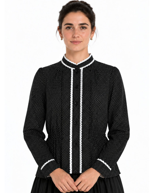 Blusa de traje de aldeana de motas - Euskal Jantziak