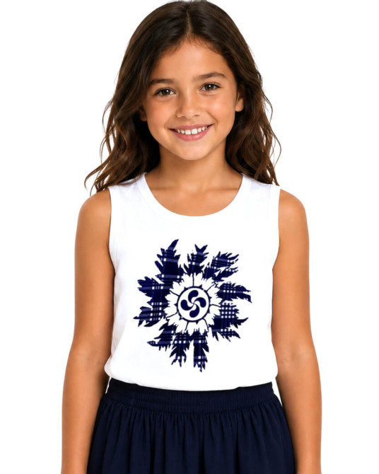 Camiseta Infantil Tirantes Eguzkilore Cuadros - Trajes Regionales Vascos