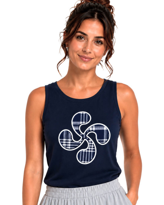 Camiseta Mujer Lauburu Tirantes - Trajes Regionales Vascos