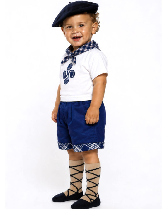 Traje Arrantzale Lauburu Niño Bebe - Trajes Regionales Vascos