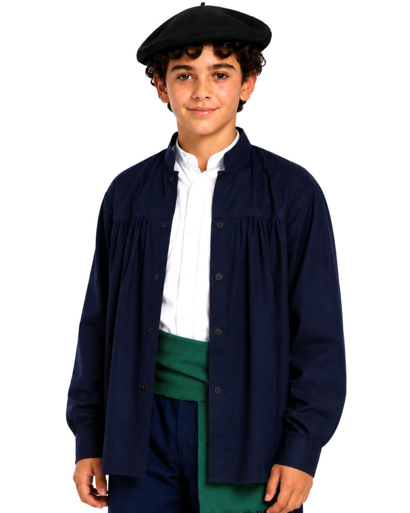 Bluson Aldeano Azul Niño - Trajes Regionales Vascos